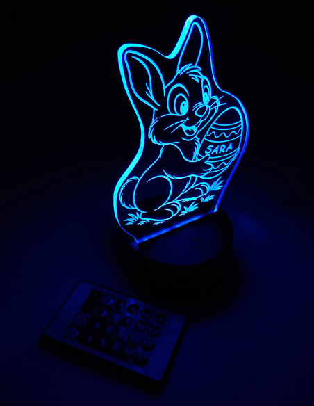 Easter Bunny Night Light with Name – Custom Easter Gift