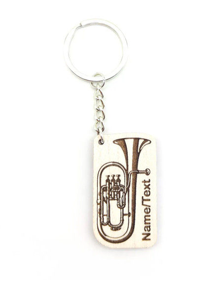 Personalized baritone keychain with custom name engraving