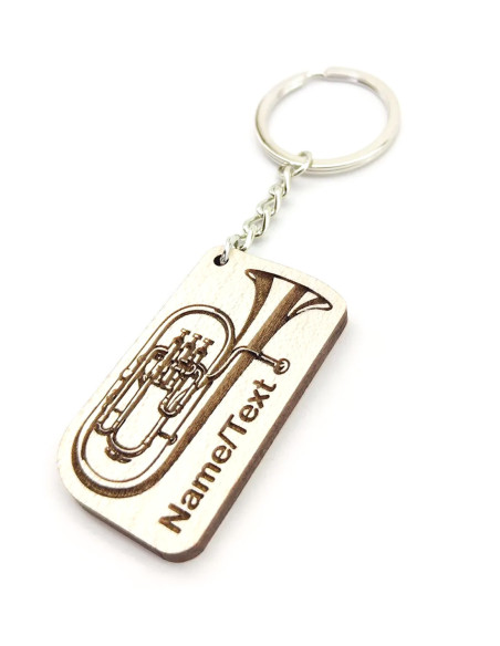 Baritone Keychain with Custom Name – Gift for Brass Musicians