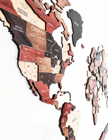 Large travel map wall art with premium print quality