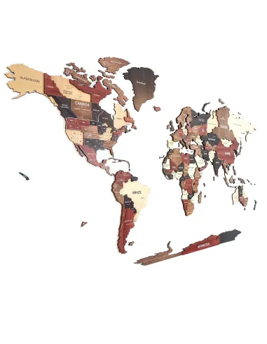 Decorative Wooden World Map – Detailed Travel Wall Art