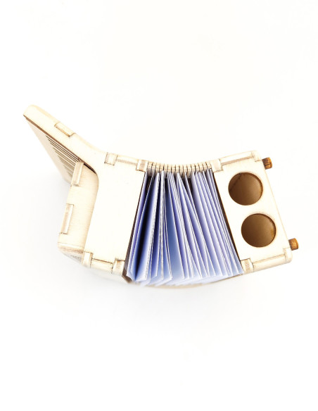 Personalized Accordion Desk Organizer | Wooden Pen & Note Holder Gift