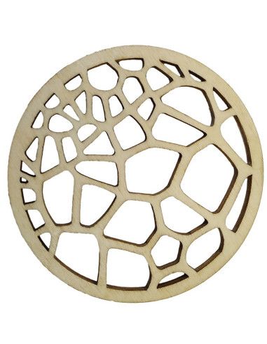 posavasos de madera con diseño orgánico de burbujas