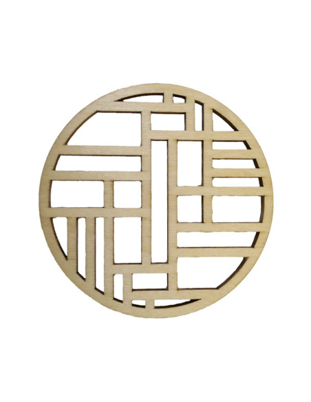 Sous-verre graphique en bois pour tasse ou verre