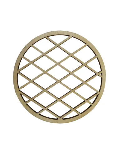 Laser-cut grid-style wooden coaster for cups or glasses