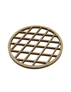 Wooden drink coaster with modern square mesh design