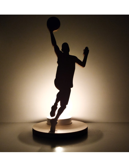 Sports-themed candle holder silhouette for basketball lovers