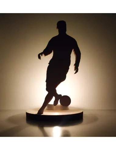 Photophore football avec effet lumineux en mouvement de dribble