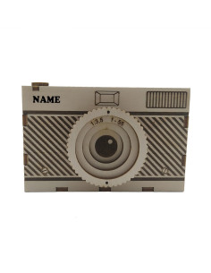 porte-stylos en forme d’appareil photo avec gravure personnalisée 2