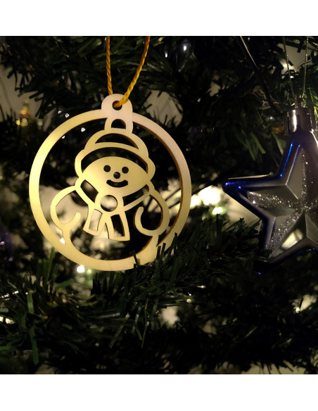 Weihnachtsanhänger Set – 5 Motive im dekorativen Holzdesign