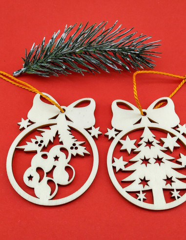 Set di decorazioni natalizie assortite per albero