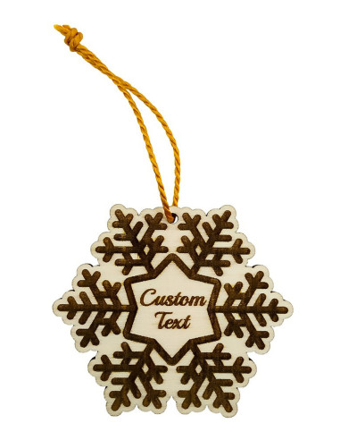Fiocco di neve personalizzato con forma a stella centrale - Design 1