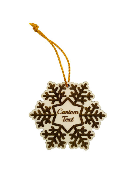 Décoration de Noël personnalisée en forme de flocon de neige - Design 1