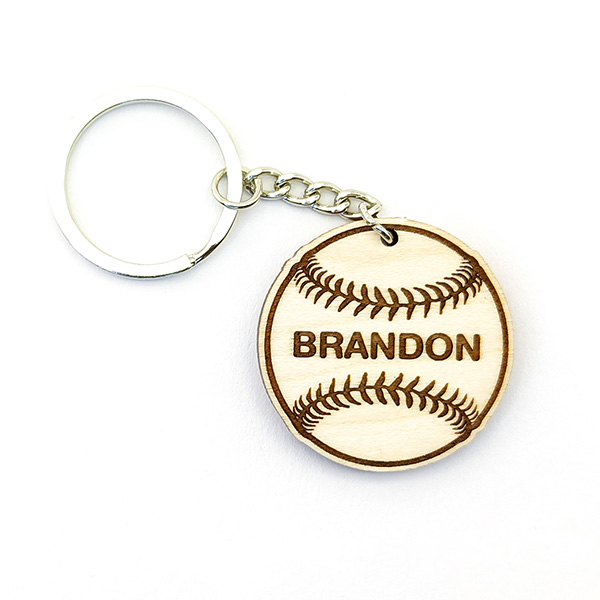 Llavero de béisbol – nombre en la pelota