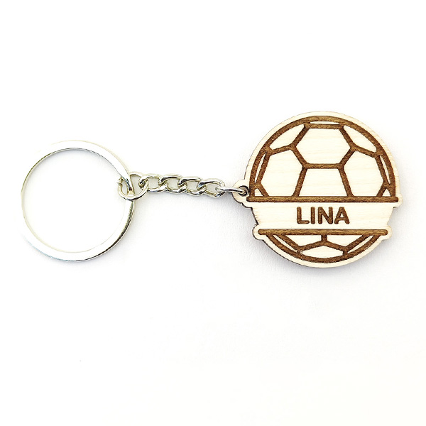 Llavero de balonmano – nombre en el balón