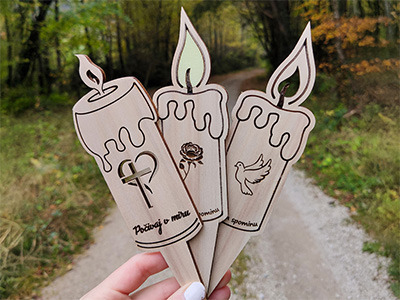 Bougies funéraires en bois – Écologiques, durables & au design unique